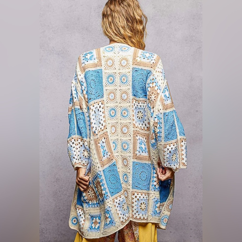 POL 2026 Spring Release Crochet Patchwork Granny Style Cardigan